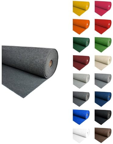 Jardin202 - Alfombra para Eventos Moqueta Ferial | 2m Ancho 2 Metros (Ancho) x 30 Metros (Largo) (05 - Gris Oscuro)