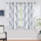 FMFUNCTEX Blau Grau Blickdichte Vorhänge für Wohnzimmer Gardinen mit Ösen Verdunkelungsvorhänge Baum Zweig Muster Ösenvorhang Thermovorhang für Schlafzimmer 2er Set, 175 x 129 cm (H x B)