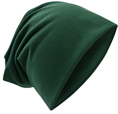 Miobo Slouch Beanie Mütze, Long, Unifarbe, Herren Damen (DE/NL/SE/PL, Alphanumerisch, Einheitsgröße, Olivgrün)