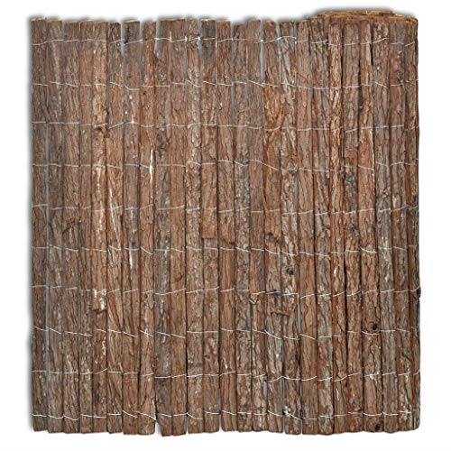 Catherinol Rindenzaun, Sichtschutz Rinde, Sichtschutzmatte, Rindenmatte, Rinde Windschutz Zaun, für Garten Balkon Terrasse, 400×100 cm