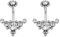 Beydodo Körperschmuck Bauchnabel Piercing 316L Chirurgenstahl, Bauchnabelpiercing Set Barbell mit Zirkonia Bauchnabel Ringe Silber