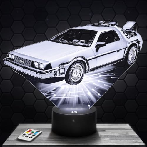 Nachttischlampe - Touch-Nachtlicht Zurück in die Z. 3D-LED-Lampe Illusion, Geschenkidee Weihnachten Geburtstag Junge und Mädchen Nachttischlampe Kinder- oder Erwachsenenzimmer TOP