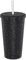 BestAlice Gobelet clouté bling diamant, 500 ml avec couvercle et paille, bouteille d'eau à paillettes en acier inoxydable avec brosses à paille, gobelet scintillant, noir