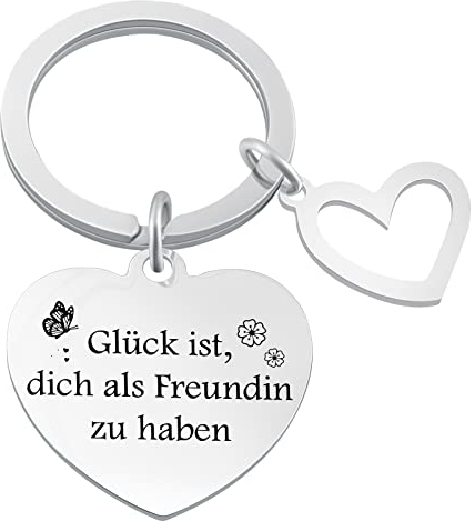 Welsky Geschenke Für Freundin, Beste Freundin Geburtstag Geschenke Schlüsselanhänger mit Gravur Weihnachtsgeschenke Geburtstagsgeschenk Für Freundin-2