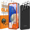 QsmQam 3 Stück Panzer Schutz Glas für Samsung Galaxy A14 4G / 5G und 3 Stück Kameraschutz, 9H Härte Panzer folie Schutzfolie, HD Displayschutz Folie, Anti-Kratzer, Bläschenfrei