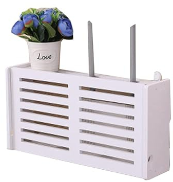 Scatola di immagazzinaggio del router senza fili, senza trapano, scatola di immagazzinaggio del router del cavo di Wifi,mensola galleggiante della schiuma del PVC Ripiani-A