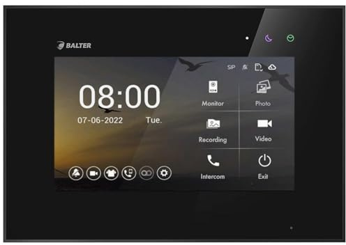 Nonic Balter EVO-HD Video Türsprechanlage Zusatzmonitor Schwarz