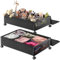 Innotic Caja Bajo Cama con Ruedas y Tapa, Multiusos Cajas Almacenaje Ropa Estante Metálico Almacenaje Bajo Cama Plegable Caja Almacenaje Ropa para Ropa Debajo Cama,Zapatos,Juguetes,Libros (2 Piezas)