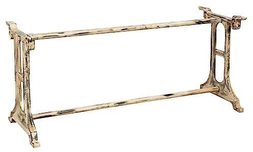 Biscottini Base pour table en fonte - Table en fer forgé jardin Finition antique - Base table basse plateau en verre - Table d'extérieur