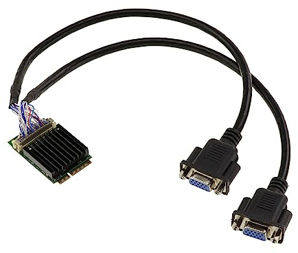 KALEA-INFORMATIQUE 2-Port-VGA-1080p-Grafikkarte auf mPCIe-Port - Full Size MiniPCIe mit Chipsatz Silicon Motion SM750