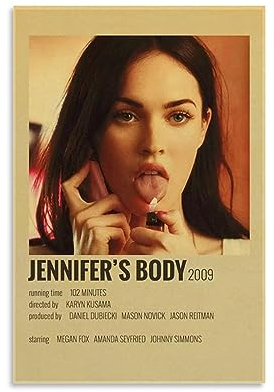 ELedvb Jennifer's Body Vintage Classic Movie Retro Poster Canvas Poster Decorative Painting Canvas Wall Poster And Art Picture Print Modern Family Bedroom Decor Poster 20 x 30 cm