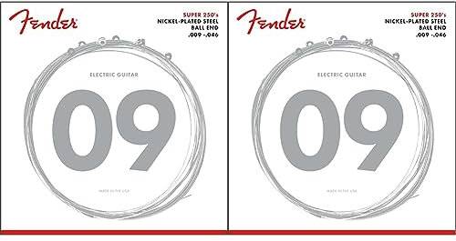 Fender 250LR Jeu de cordes pour Guitare électrique 9-46 (Lot de 2)