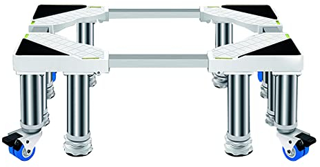 YHJZSM Washing Machine Stand Base Movable Base for Freestanding Fridge Freezer Height 25cm/9.8in Appliance Wheels Adjustable Fridge Freezer Trolley Double Door Wine Cooler Stand (8 Legs 4