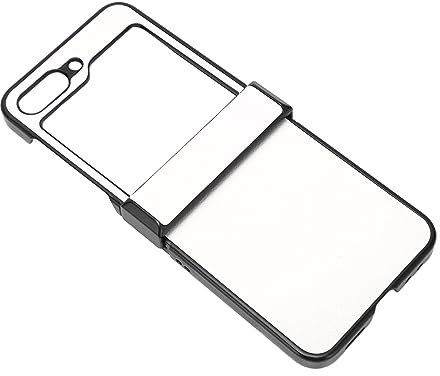 Klappbare Handy-Schutzhülle, PU-Leder-Klappdisplay-Handyhülle, Präzise Passform, Litschi-Muster für Reisen (White)