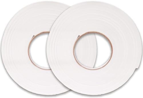 SWL Foam Draught Excluder Set 10M (2 x 5M Rolls) | Self Adhesive Door & Window Seal Strip | Foam Insulation Tape for Gaps | Windproof, Soundproof, Energy Saving Weather Stripping