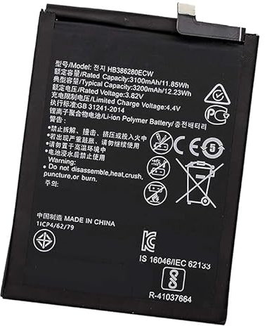 Backupower Ersatz HB386280ECW Akku Kompatibel mit Huawei P10, P10 Premium Edition, P10 Premium Edition Dual SIM Mobile Phone Smartphone