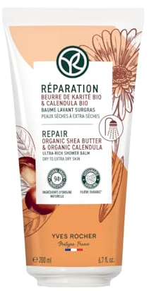 Yves Rocher PFLANZENPFLEGE KÖRPER Reparierende und pflegende Körpermilch | reichhaltige Bodylotion Damen mit reparierender Bio-Karitébutter | für sehr trockene Haut