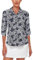 Akiooue Workout Tops for Women UK, Ladies 3/4 Sleeve Polo Shirts Casual Moisture Wicking Stretchy Sports Clothes UPF 50+ Shirts White Leaf Black Large