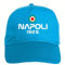Generico Gestickte Mütze Napoli Hellblau - Sportlich Ultras, aus Polyester, 5 Paneele, Größenverstellung mit Klettverschluss, Weiß, One size
