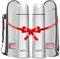 Milton Vacuum Flask for Hot Drink 1 Litre (34 oz), Stainless Steel Double Walled Insulated Water Bottle for 24 Hour Hot and Cold Drinks with Cover, Leak Proof, Thermosteel Flip Lid 1000 ml Set of -2