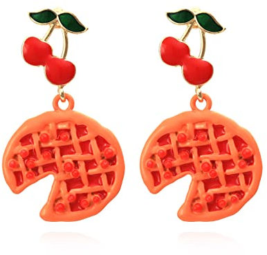 Watreketal Ohrringe,Ohrringe mit Cartoon-Pizza-Backfarbe, übertriebene, beliebte Ohrhänger für Damen, Geschenke für Liebhaber, Freundin, Ehefrau