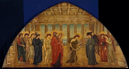 OuDeZjzhu Ölgemälde Wandbilder Wandkunst Bild Druck Leinwand Malerei Poster Amor und Psyche Green Murals von Edward Burne Jones Poster Bilder für Wanddekoration 60x90cm