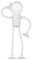 Allayu Invertiertes lustiges Sportler Nachtlicht, veränderbare Form, Lampe für Flure, veränderbare Form, lustiger PVC Knopf am Nachttisch, Weiß