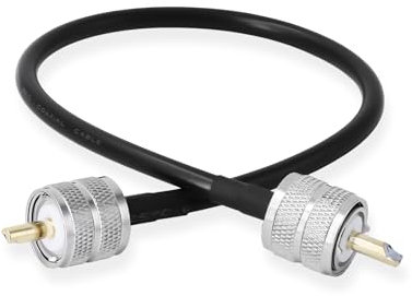 Elecbee UHF Kabel PL-259 auf UHF Stecker PL259 Koaxialkabel RG58 30cm, Koaxiales UHF-Verbindungskabel für HAM & CB-Radio, Antennenanalysator, Blindlast, SWR-Messgerät