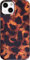 Efitoo Tortoise Shell Phone Case for iPhone 13/iPhone 14 Cheetach Leopard Print Animal Amber and Black Pattern Protective Shockproof Aesthetic Women Girls Hard Brown Cover (for iPhone 13/14)