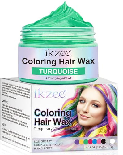 Türkis Green Haarwachs, Temporäre Crazy Green Haarsprayfarbe, Waschbares Türkis Haarspray, Instant-Haarfärbemittel, Natürliche Haarfarbe, Styling-Haarton für Männer, Frauen, Party