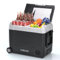 KROAK 55L Tragbarer Kompressor Kühlbox mit Schneidebrett, Elektrisch Autokühlbox Dual-Zone (-20°C bis +20°C), 12V/24V/230V, Rollen & Trennwand – für Camping, Auto, LKW, Wohnmobil