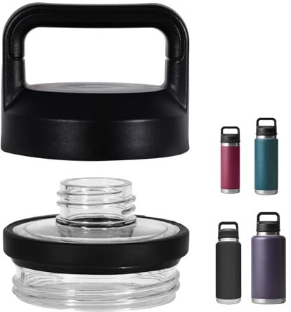 Screw Top Lid Replacement for YETI Rambler Bottle 18/26/36/46/64oz,Compatible with YETI Chug Cap Replacement Lids,Leak-Proof, Durable & Dishwasher-Safe,1 Pack (1)