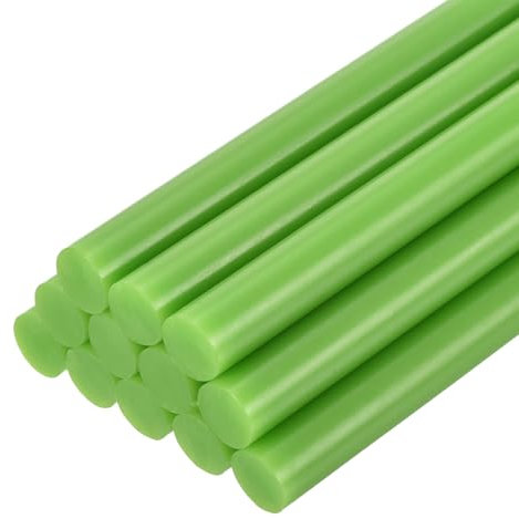 sourcing map 12pcs Full Size Hot Glue Sticks for Glue Gun 11mm x 200mm Large Glue Sticks, Turquoise Green