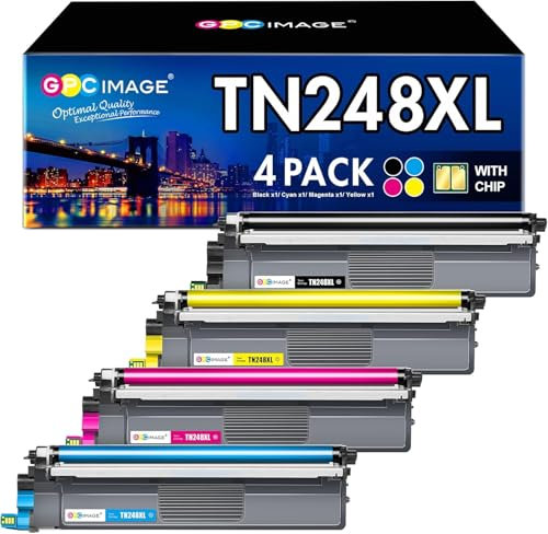 GPC IMAGE TN248XL TN248XLCMYK Kompatibel für Brother MFC-L3760CDW für Toner Brother MFC-L3740CDW Toner Brother MFC-L3740CDWE (4er-Pack)