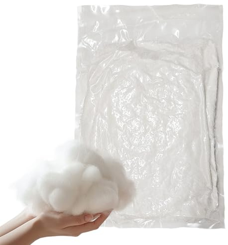 Jtnohx Füllwatte, Kissenfüllung, 100g Polsterwatte für Sitzsack, Füllung für Basteln, Decken, Pouf, Pakete Bohnenbeutel, Polsterungen, Fiberfill