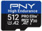 PNY 512GB PRO Elite™ High Endurance C10 U3 V30 A2 microSDXC Flash Memory Card – Up to 100/90MB/s Read/Write, 4K UHD, Full HD, UHS-I, Surveillance, Home Security, Continuous Recording, Dash Cam