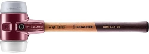 Simplex-Schonhammer, TPE-mid/Superplastik; mit Tempergussgehäuse und hochwertigem Holzstiel | D=80 mm | 3037.080