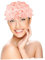1 Pièce Bonnet de Bain Femme Confortable Respirant pour Natation à Rose