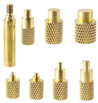 Koolenry For 936 T65 T85 HS01 Sh72 Soldering Compatible 3D Print Accessory Brass Hot Nut Insertion Kit Heat Iron Thread Head M2-M8 Tips