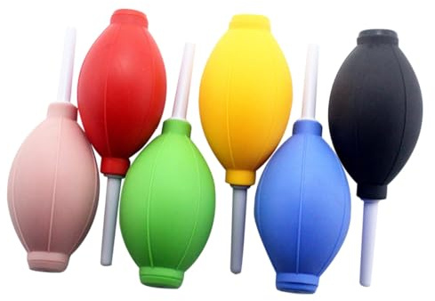 DECORNIJIA 6 pezzi Soffiatore Aria Pulitore Polvere Pompetta Compressore Manuale Portatile Squeeze Ball Soffietto Flessibile per Lenti Fotocamera Tastiere e Estensioni Ciglia