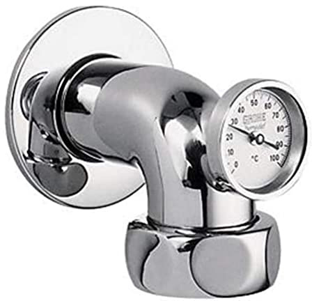 GROHE Abgangsbogen (mit Thermometer, 1 1/2 Außengewinde, langlebige Oberfläche), chrom, 12448000
