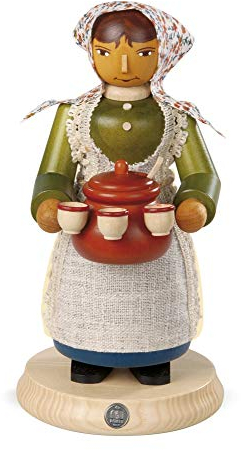 Mueller Räuchermann Glühweinverkäuferin, 24 cm hoch, original Erzgebirge Seiffen