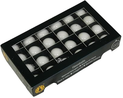 24 STK Glas Weihnachtskugeln/Deko Kugeln/Christbaumkugeln weiß Opal Farben Glaskugeln Chirstbaumschmuck Weihnachts Deko Kugeln