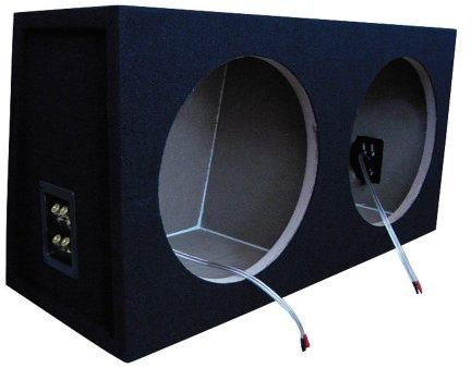 Necom MDF Caisson Vide Double pour Subwoofer 12-inch/30cm 2x connexion