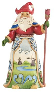 Jim Shore for Enesco Heartwood Creek Dekofigur Russischer Weihnachtsmann aus Kunstharz, 7 cm, Steinoptik, Mehrfarbig