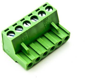 Morsetto Morsettiera Connettore Pcb Passo 5 Colore Verde 6 Poli Volante 300V 10A
