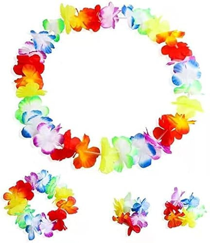 Set collana hawaiana + corona e bracciali