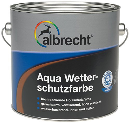 Albrecht Aqua-Wetterschutzfarbe 0403 2,5 L, rot, 3400657080040302500