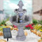 Fontana solare da giardino Pompa per laghetto da giardino con luce Asia-Garten per terrazza, balcone, con funzione di avvio immediato della pompa con batteria agli ioni di litio e luce LED