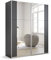 Rauch Möbel Kronach Schrank Schwebetürenschrank, 2-türig, Grau Metallic mit 2 Spiegel, inkl. Zubehörpaket Basic 2 Kleiderstangen 2 Einlegeböden, BxHxT 175x210x59 cm